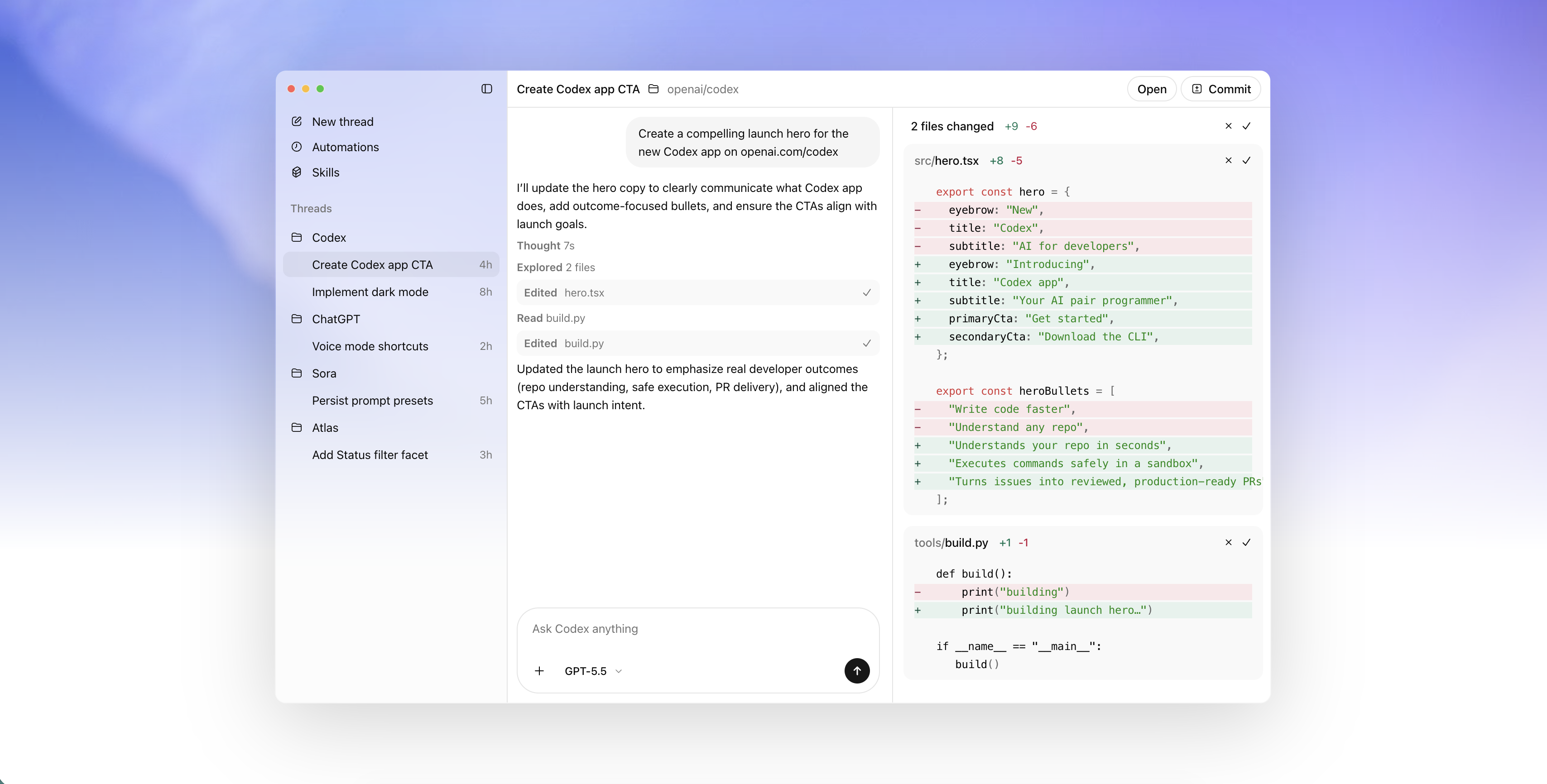 AI workflow setup overview screen
